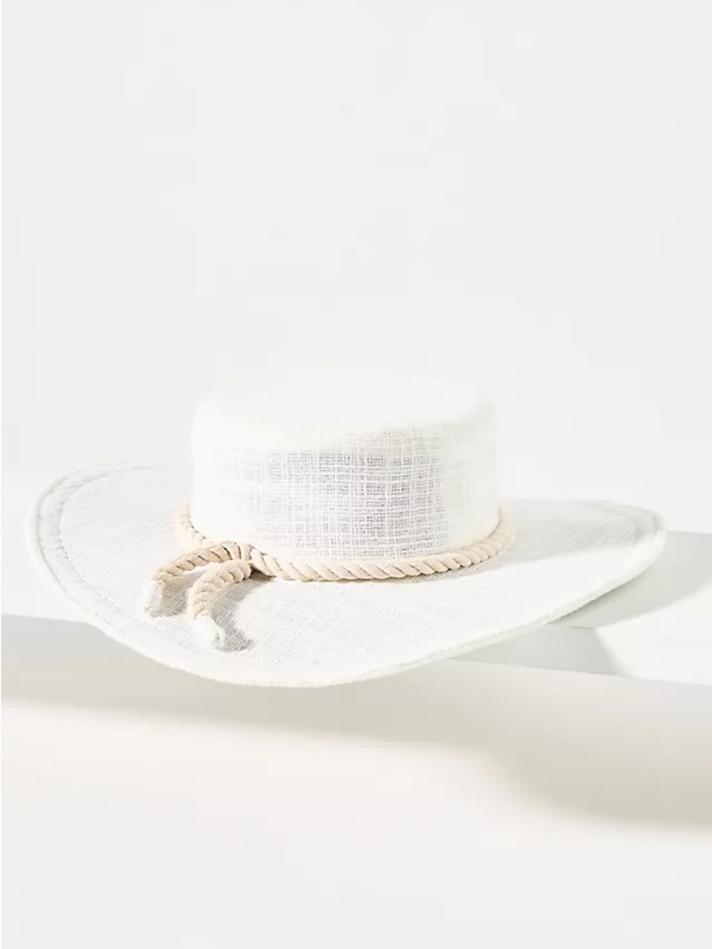 Anthropologie Brunna Co Linen Jute Hat One Size New